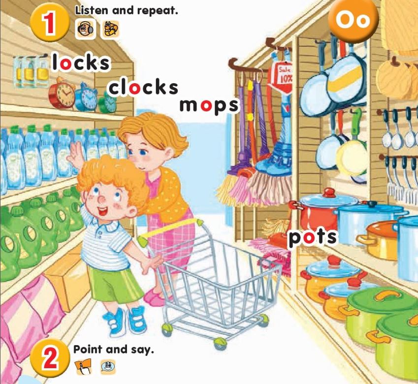 Tiếng Anh lớp 1 unit 9 lesson 1 SGK KNTT. (Ảnh: Tác giả) 