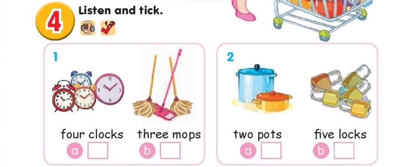 Tiếng Anh lớp 1 unit 9 lesson 2 phần 2 SGK KNTT. (Ảnh: Tác giả)