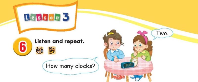 Tiếng Anh lớp 1 unit 9 lesson 3 phần 1 SGK KNTT. (Ảnh: Tác giả)