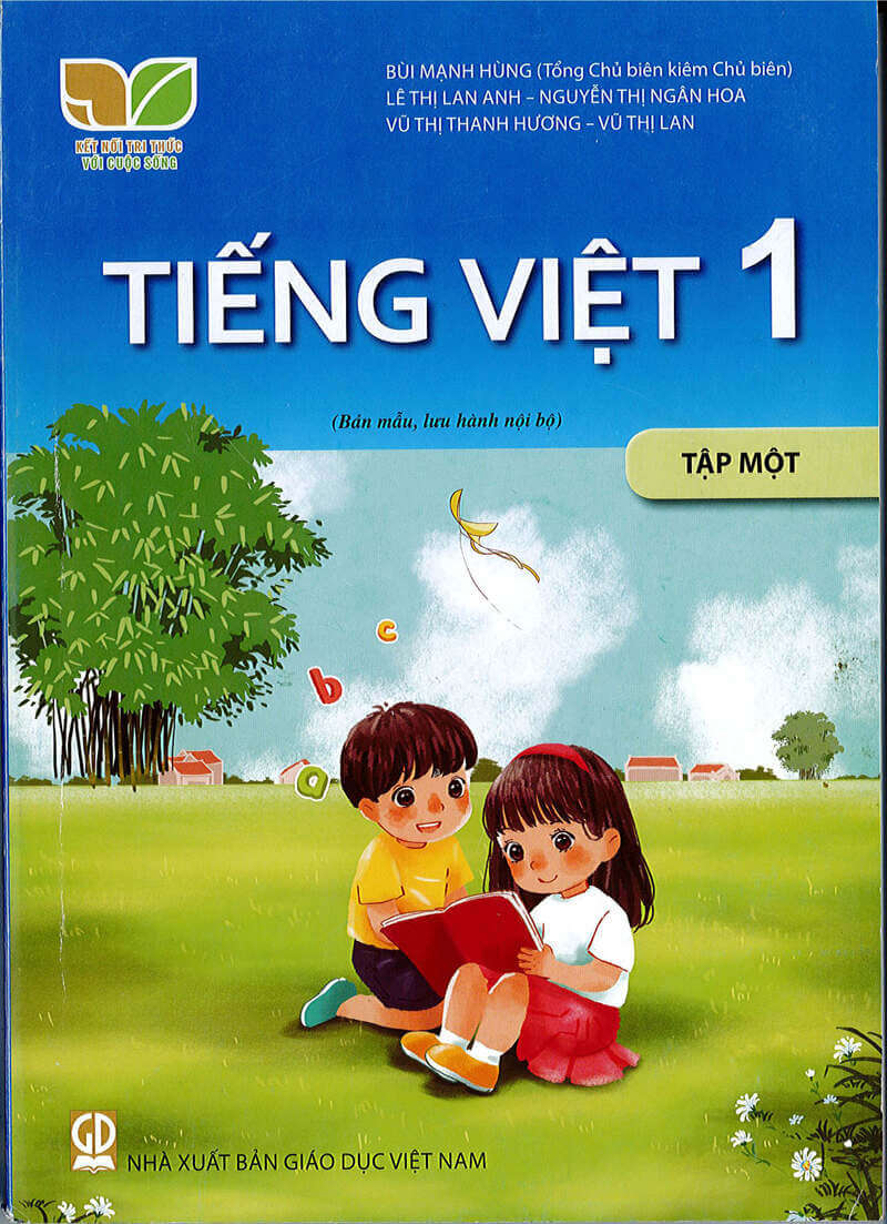 Sách tiếng Việt lớp 1 tập 1 trong bộ Kết Nối Tri Thức. (Ảnh: Hoatieu)