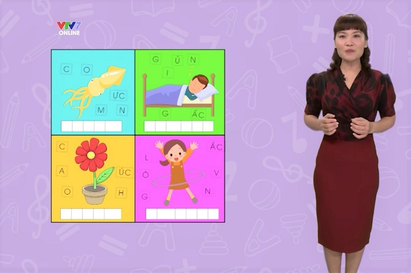 Chương trình dạy tiếng Việt trên kênh VTV7 rất bổ ích cho trẻ. (Ảnh: VTV)