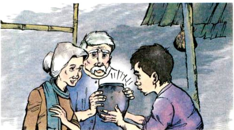 Minh họa bài đọc Hũ bạc của người cha. (Ảnh: Sưu tầm Internet)