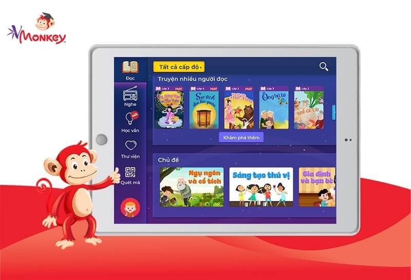 VMonkey giúp bé yêu học tập dễ dàng hơn. (Ảnh: Monkey)