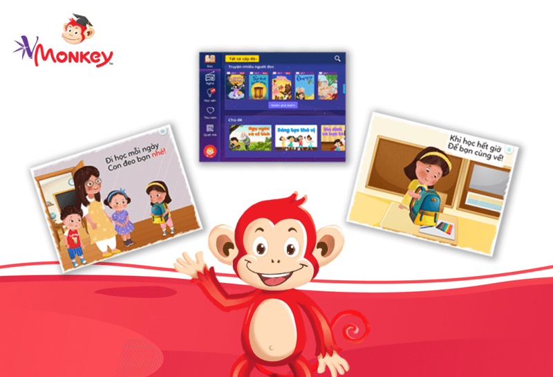 Học tiếng Việt siêu vui cùng con mỗi ngày với Vmonkey. (ảnh: Monkey)