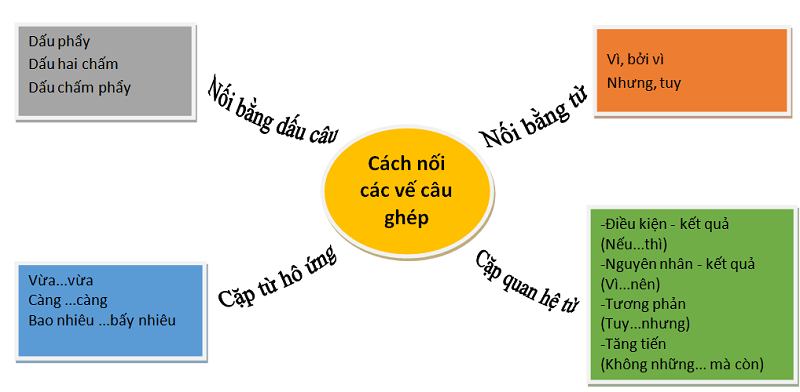 Áp dụng một số cách nối câu ghép đơn giản. (Ảnh: Hocmai)