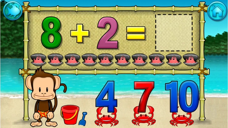 Học toán thông qua nhiều phương pháp với Monkey Math. (Ảnh: Monkey)