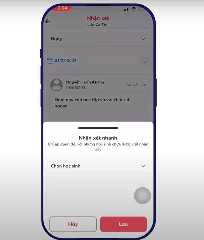 Tính năng nhận xét nhanh trên Monkey Class (Ảnh: Monkey)