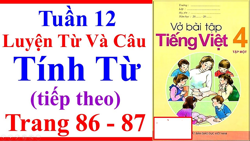 Tính từ trong Tiếng Việt lớp 4