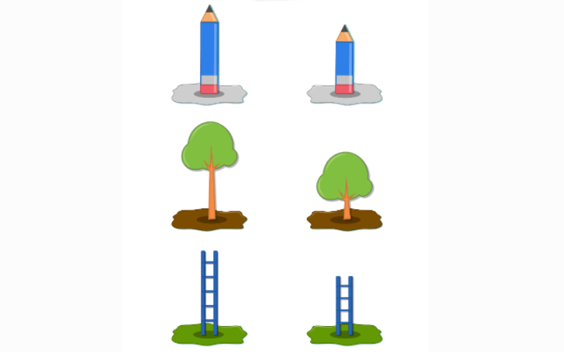 Minh họa bài tập về Toán lớp 1 dài hơn ngắn hơn. (Ảnh: Pinterest.com)