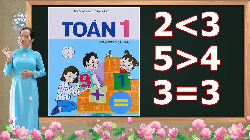 Toán lớp 1 về dấu lớn, bé, bằng là kiến thức cơ bản bé nào cũng cần nắm rõ. (Ảnh: Sưu tầm internet)