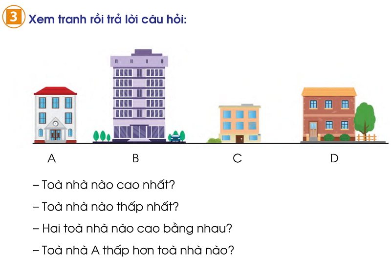 Bài tập 3. (Ảnh: SGK Toán 1 - Sách Cánh Diều)