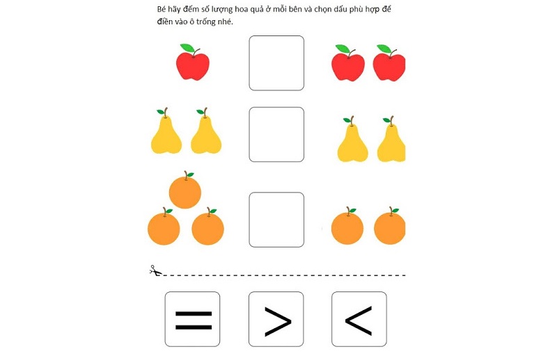 Ví dụ Toán tư duy so sánh số. (Ảnh: Sưu tầm internet)