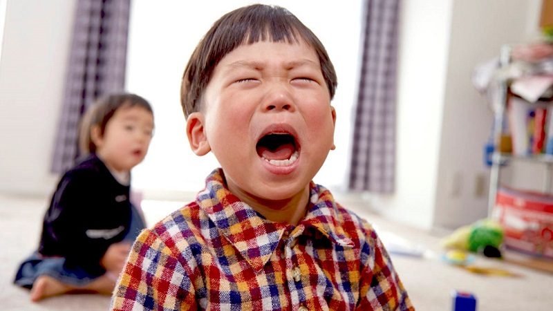 Trẻ ngủ chưa sâu hoặc chưa muốn ngủ là một nguyên nhân khiến bé khóc thét. (Ảnh sưu tầm Internet)