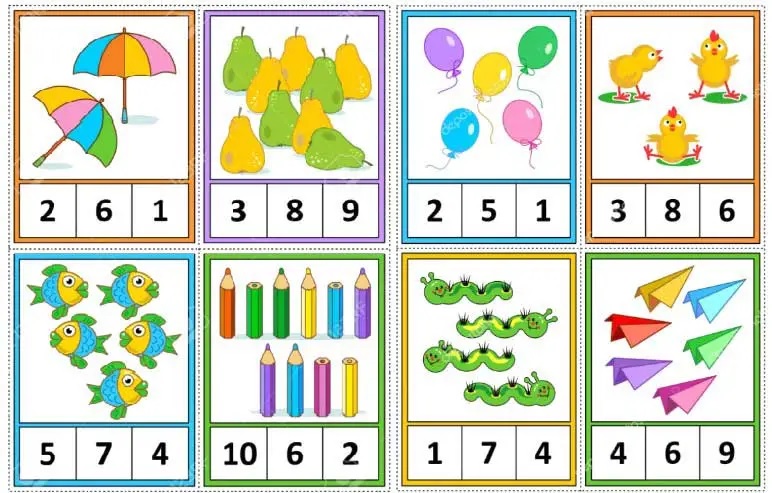 Dạy trẻ học số qua hình ảnh. (Ảnh: Sưu tầm internet)