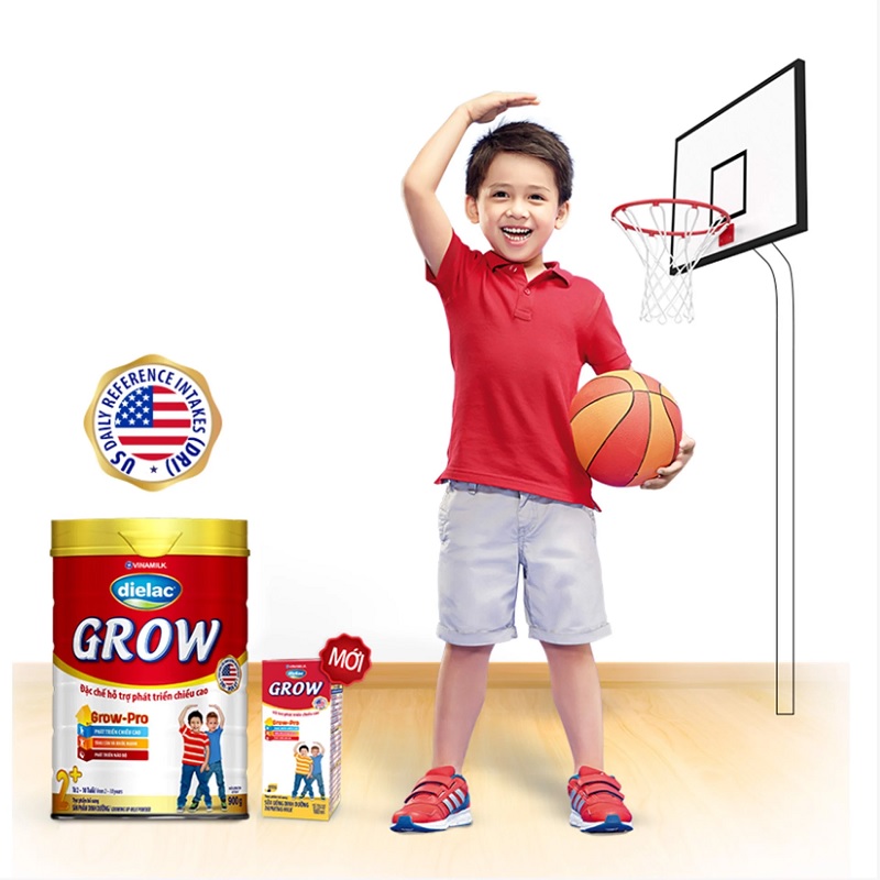 Phát triển chiều cao cho trẻ với Sữa Dielac Grow 2+. (Ảnh: Sưu tầm internet)