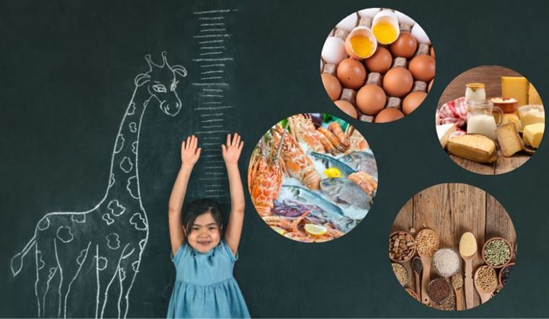 Dinh dưỡng tốt nhất cho bé chậm tăng chiều cao. (Ảnh: Internet)