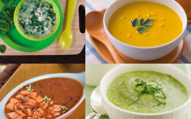 Cho bé ăn thức ăn dạng mềm, và lỏng để bé dễ ăn hơn (Ảnh: Sưu tầm trên Internet)