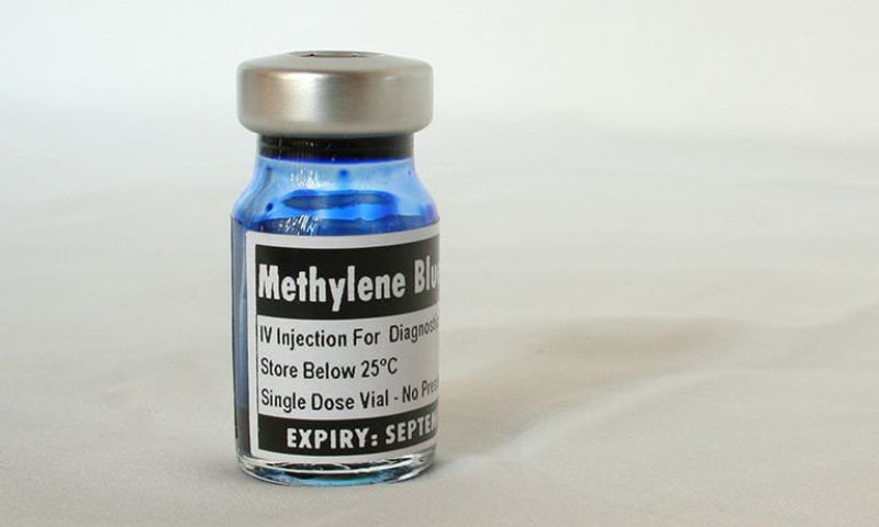 Dung dịch xanh methylen. (Ảnh: Nguồn Internet)