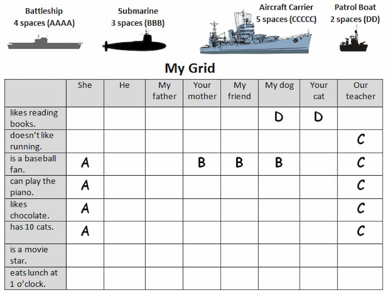 Minh họa trò chơi Battleship 1. (Ảnh: Internet)