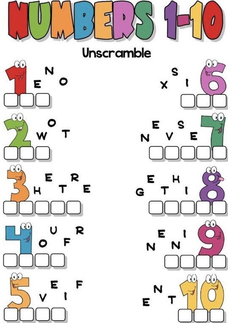 Mẫu trò chơi sắp xếp chữ vào ô. (Ảnh: Pinterest)