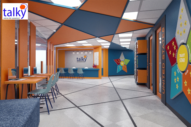 Cơ sở vật chất trung tâm Talky hiện đại (Ảnh: Talky)