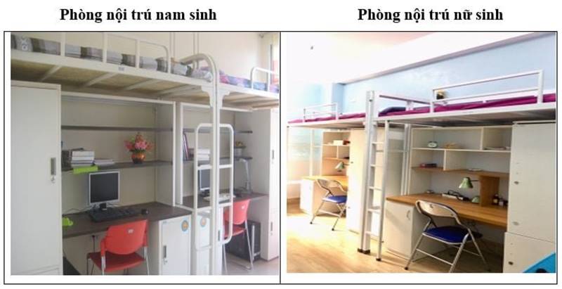 Phòng nội trú cho nam và nữ riêng biệt. (Ảnh: /misvn.edu.vn)
