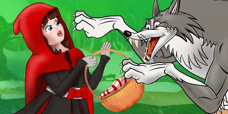 Truyện cô bé quàng khăn đỏ tiếng Anh. (Ảnh: Sưu tầm Internet)