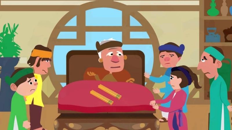 Câu chuyện bó đũa song ngữ. (Ảnh: Sưu tầm Internet) 