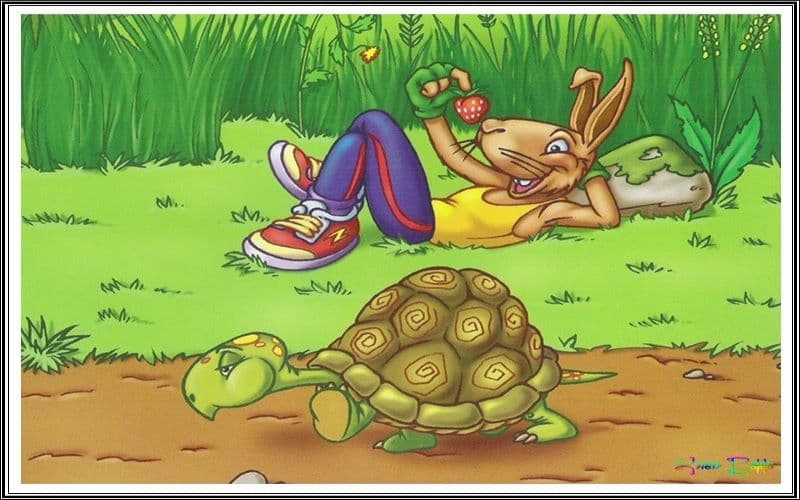 Truyện Rùa và thỏ. (Ảnh: Internet)