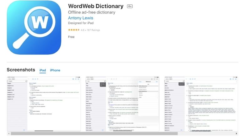 Wordweb dictionary
