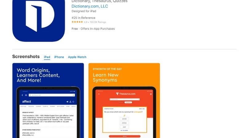 Tải app Dictionary.com. (Ảnh: Sưu tầm Internet)