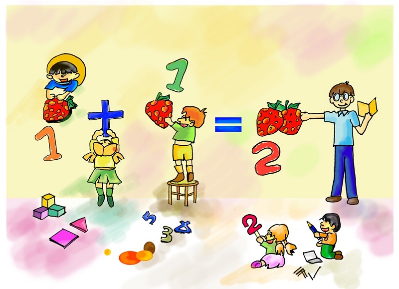 Hướng dẫn bé học toán lớp 1 tại nhà nên có nhưng cần đúng phương pháp. (Ảnh: Kynaforkid)