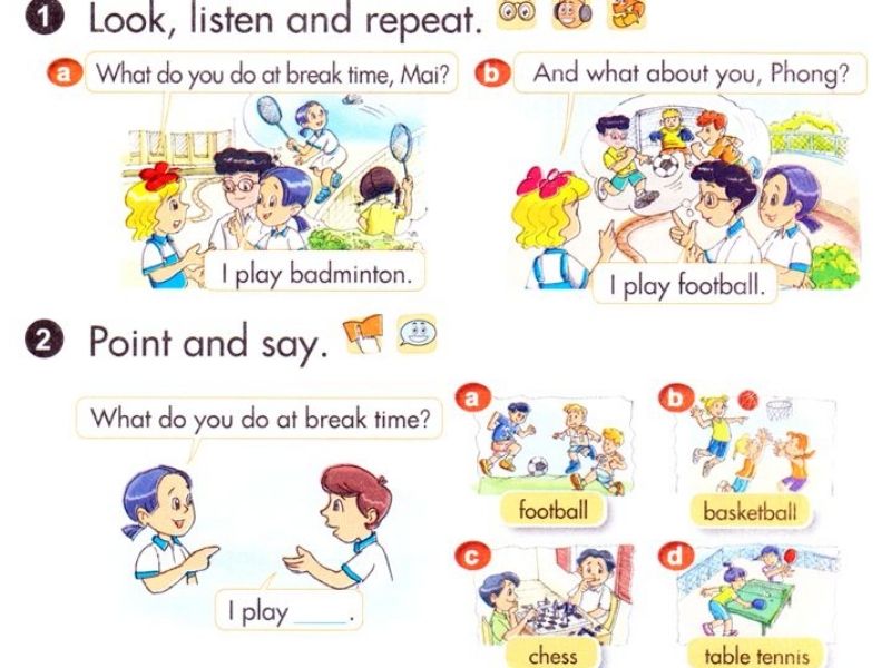 Từ vựng về chủ đề các trò chơi thể thao trong sân trường giờ ra chơi. (Ảnh: Sưu tầm Internet)