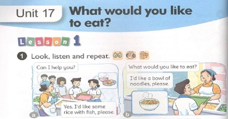 Unit 17: What would you like? (Ảnh: Sưu tầm Internet)