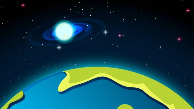 Từ vựng tiếng Anh về thiên nhiên - chủ đề không gian, vũ trụ. (Ảnh: Canva)