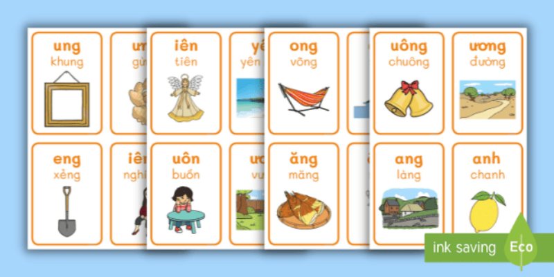 Thẻ dạy bé yêu học đánh vần. (Ảnh: twinkl.com.vn)