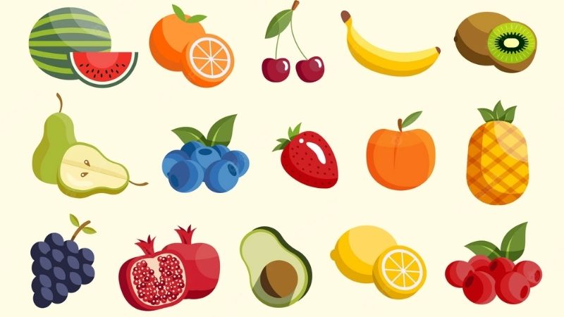Từ vựng tiếng Anh chủ đề hoa quả. (Ảnh: Sưu tầm Internet) 