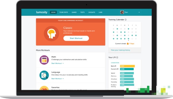 Học và ghi nhớ từ vựng tiếng Anh hiệu quả hơn cùng ứng dụng Lumosity. (Ảnh: Sưu tầm internet)