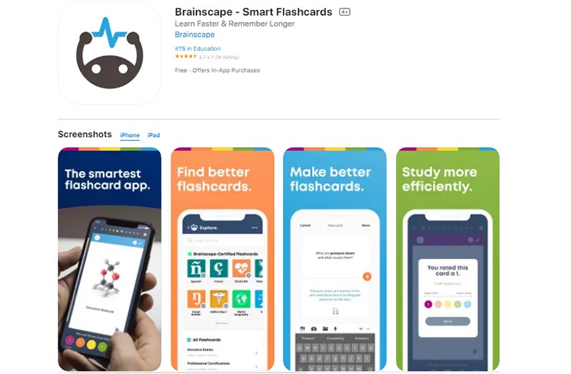 Nâng cao hiệu quả học từ vựng tiếng Anh với Flashcard Brainscape. (Ảnh: Sưu tầm internet)