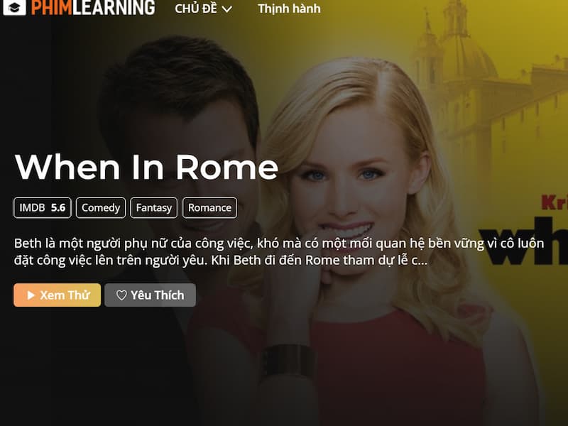 App xem phim học tiếng Anh Phim Learning. (Ảnh: Tác giả)