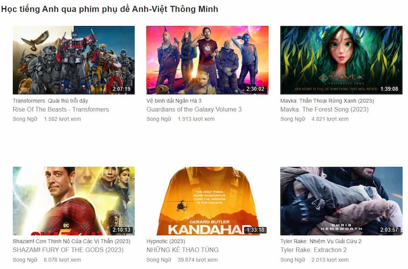 App học tiếng Anh qua phim Toomva. (Ảnh: Tác giả)