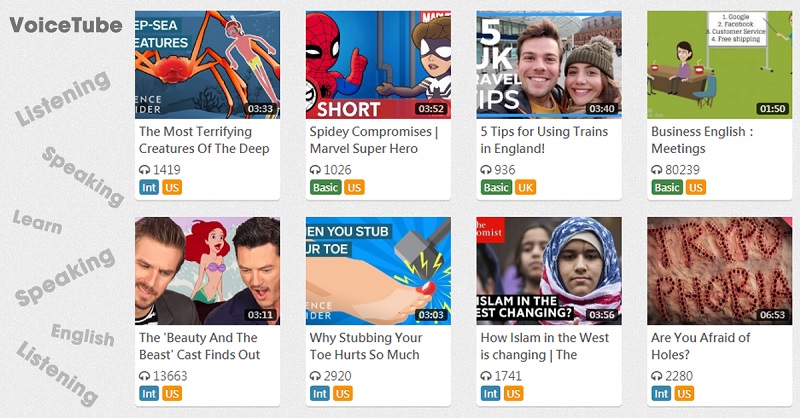 App học tiếng Anh qua video – VoiceTube. (Ảnh: Sưu tầm internet)