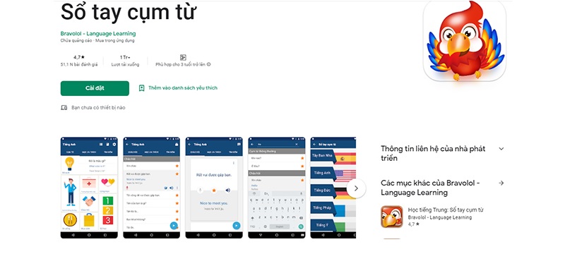 Khám phá thế giới ngôn ngữ cùng app Bravolol. (ảnh: Sưu tầm internet)