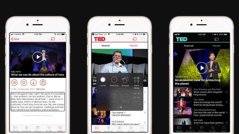 Ứng dụng luyện nghe tiếng Anh miễn phí Ted Talks. (Ảnh: Sưu tầm Internet)