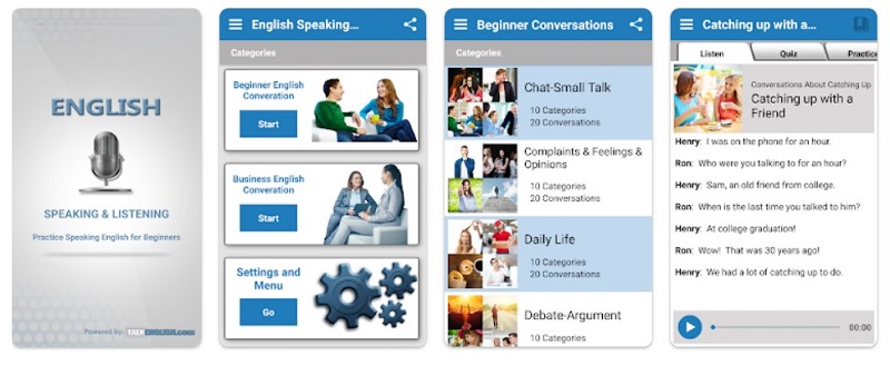Luyện nói tiếng Anh hiệu quả với app English Speaking Practice. (Ảnh: Sưu tầm internet)
