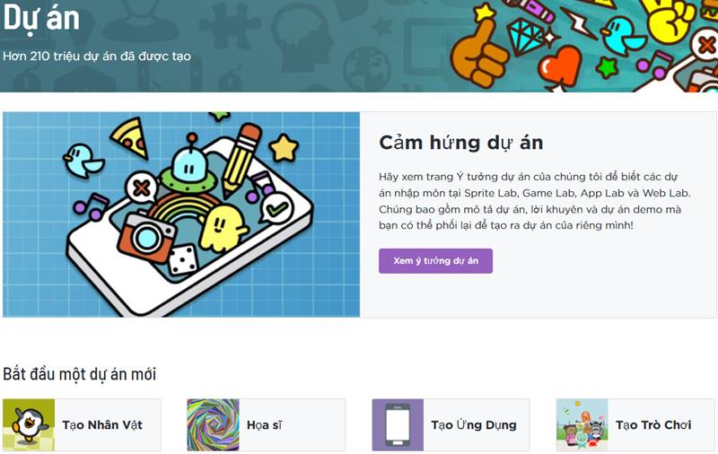 Code.org cho phép con tham khảo và sáng tạo ý tưởng riêng. (Ảnh: Tác giả)
