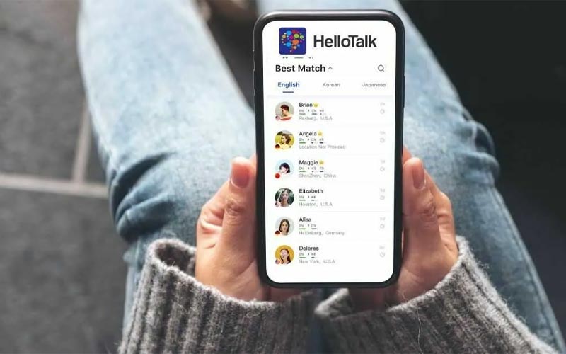 Ứng dụng Hello Talk giúp nâng cao kỹ năng giao tiếp rất tốt. (Ảnh: Sưu tầm Internet)