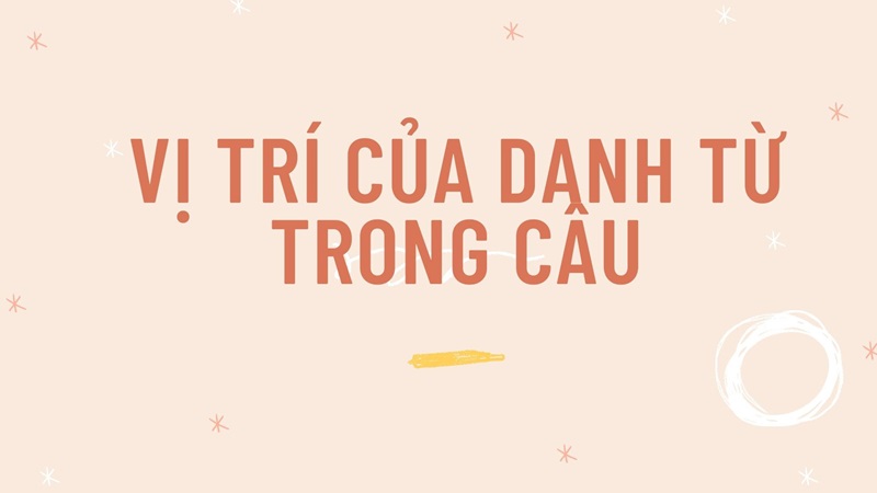 Vị trí của danh từ trong câu. (Ảnh: Sưu tầm Internet)