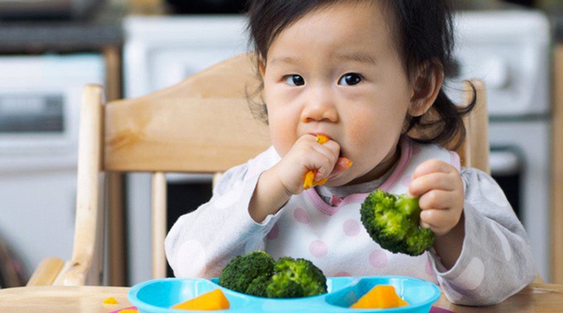 Trẻ ăn dặm theo phương pháp BLW. (Ảnh: Sưu tầm Internet) 