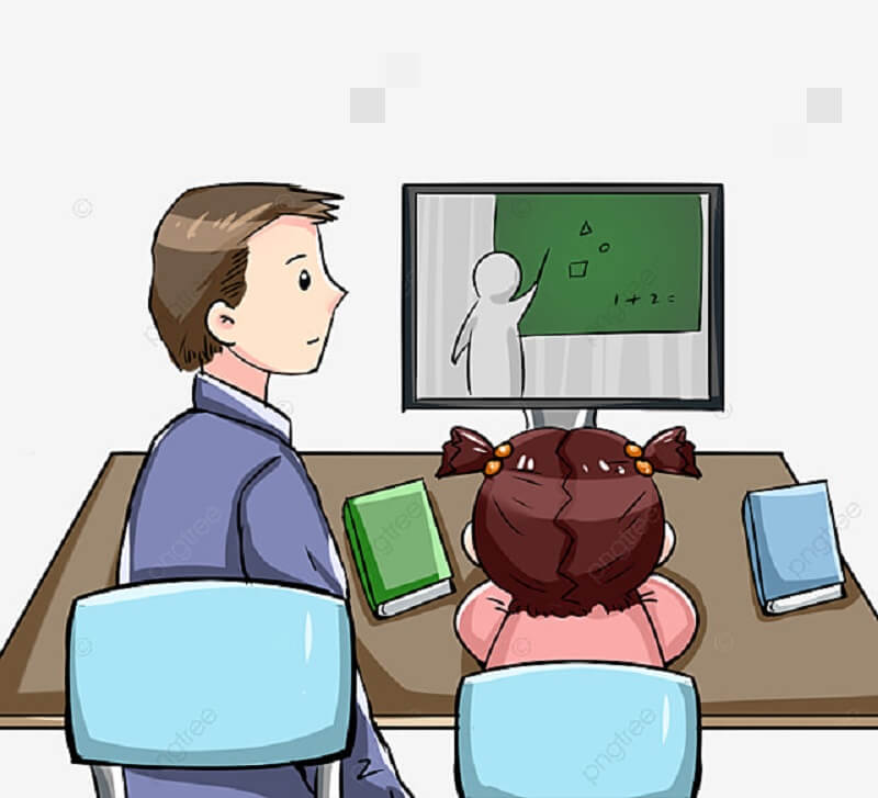 Bố mẹ nên đồng hành cùng con cái khi học tập trên Youtube. (Ảnh: Sưu tầm internet)